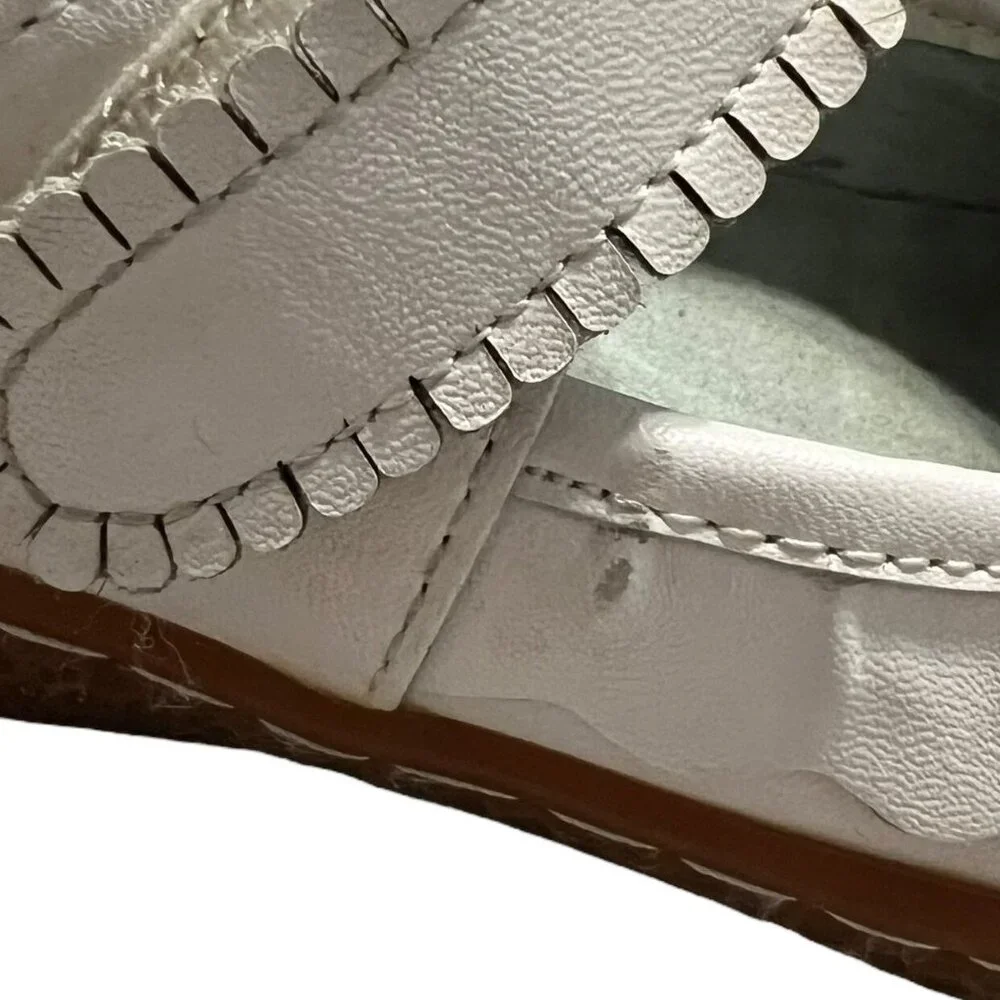 Livie & Luca Sz 8 White Pearl Ruche Mary Jane Shoes